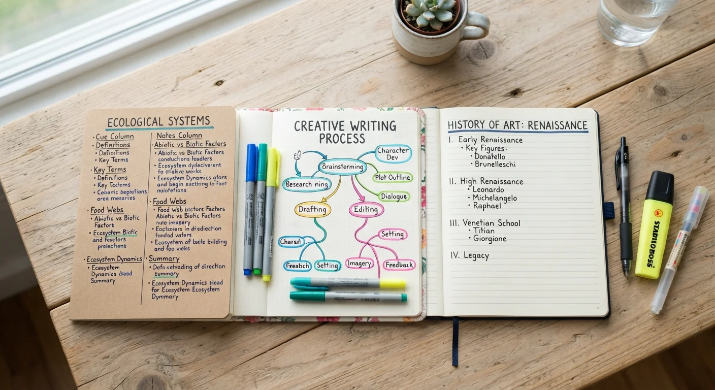 Cornell Notes, Mind Maps, and Outlines: Comparing Three Popular Note-Taking Systems